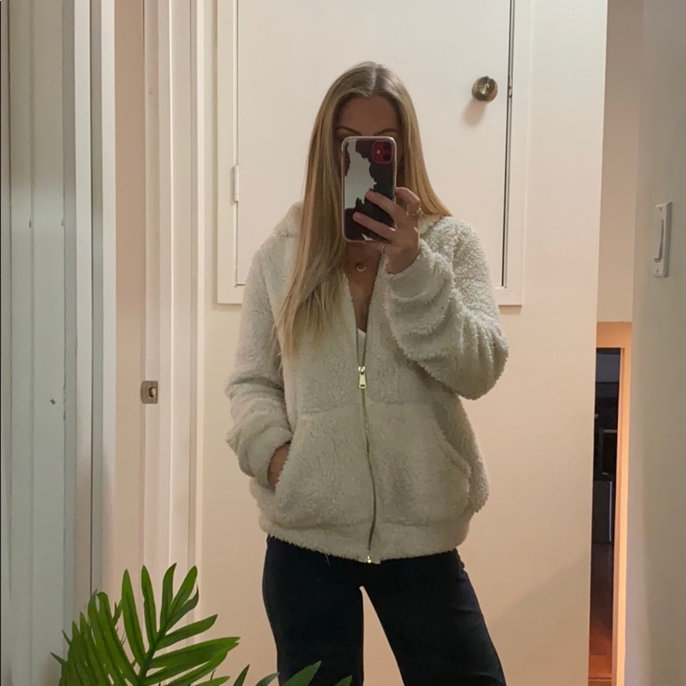 Forever 21 fuzzy zip up